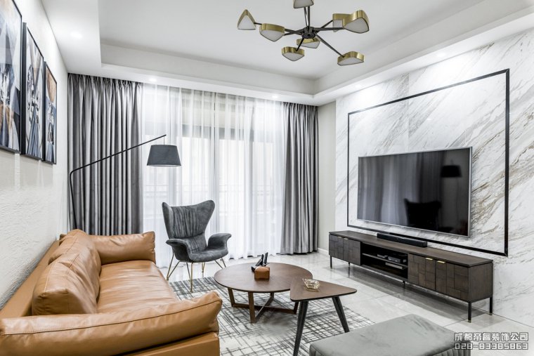 現(xiàn)代簡(jiǎn)約電視背景墻裝修效果圖