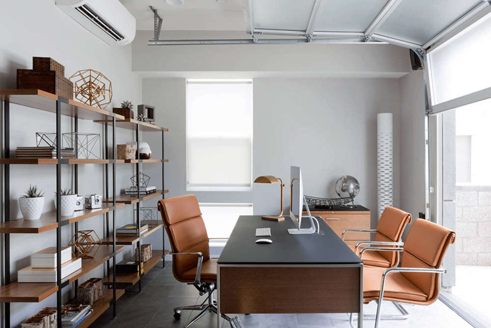 工業(yè)風老總辦公室裝修設(shè)計效果圖