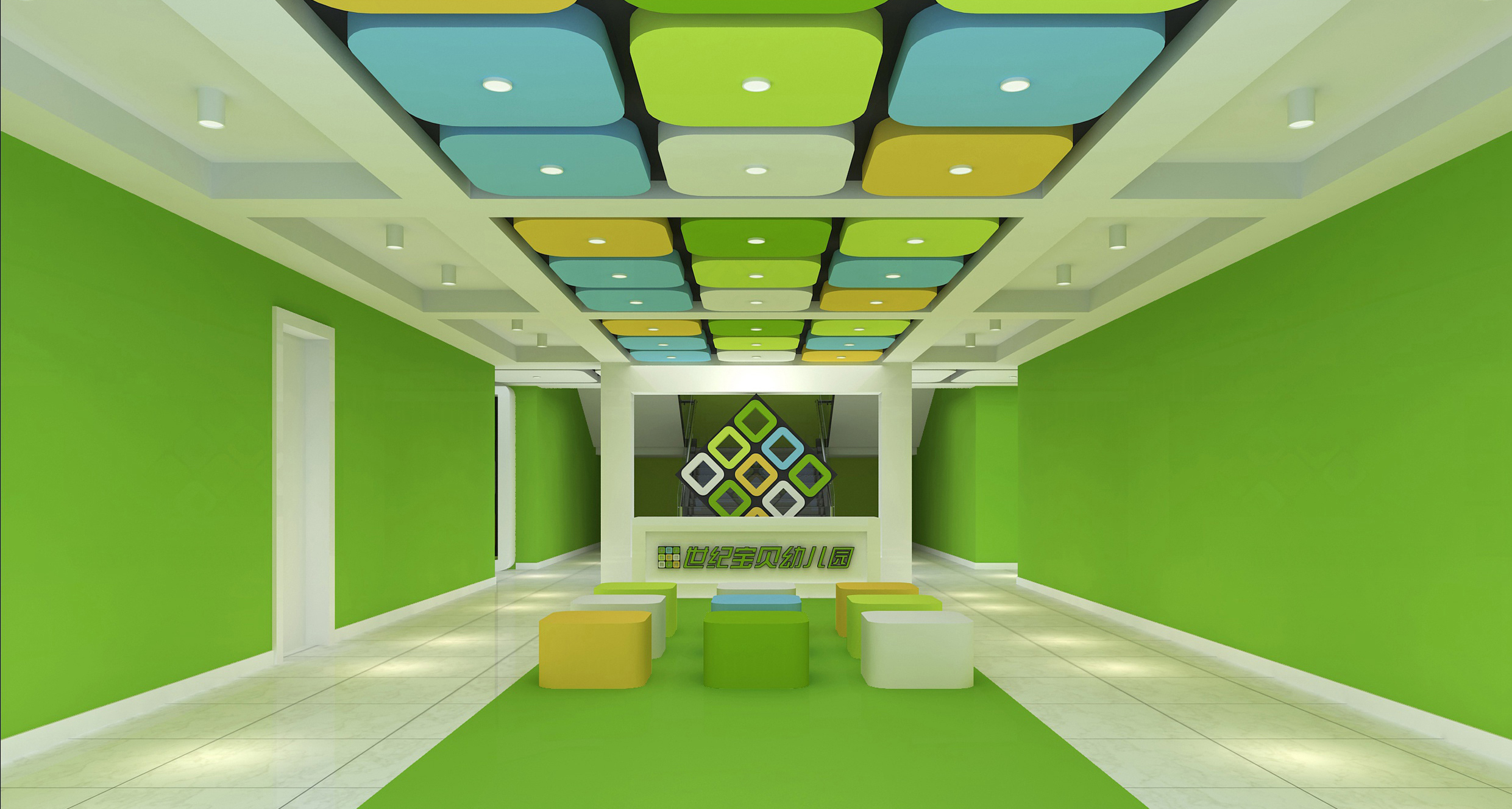 「早教機構(gòu)裝修效果圖」早教中心裝修設(shè)計效果圖