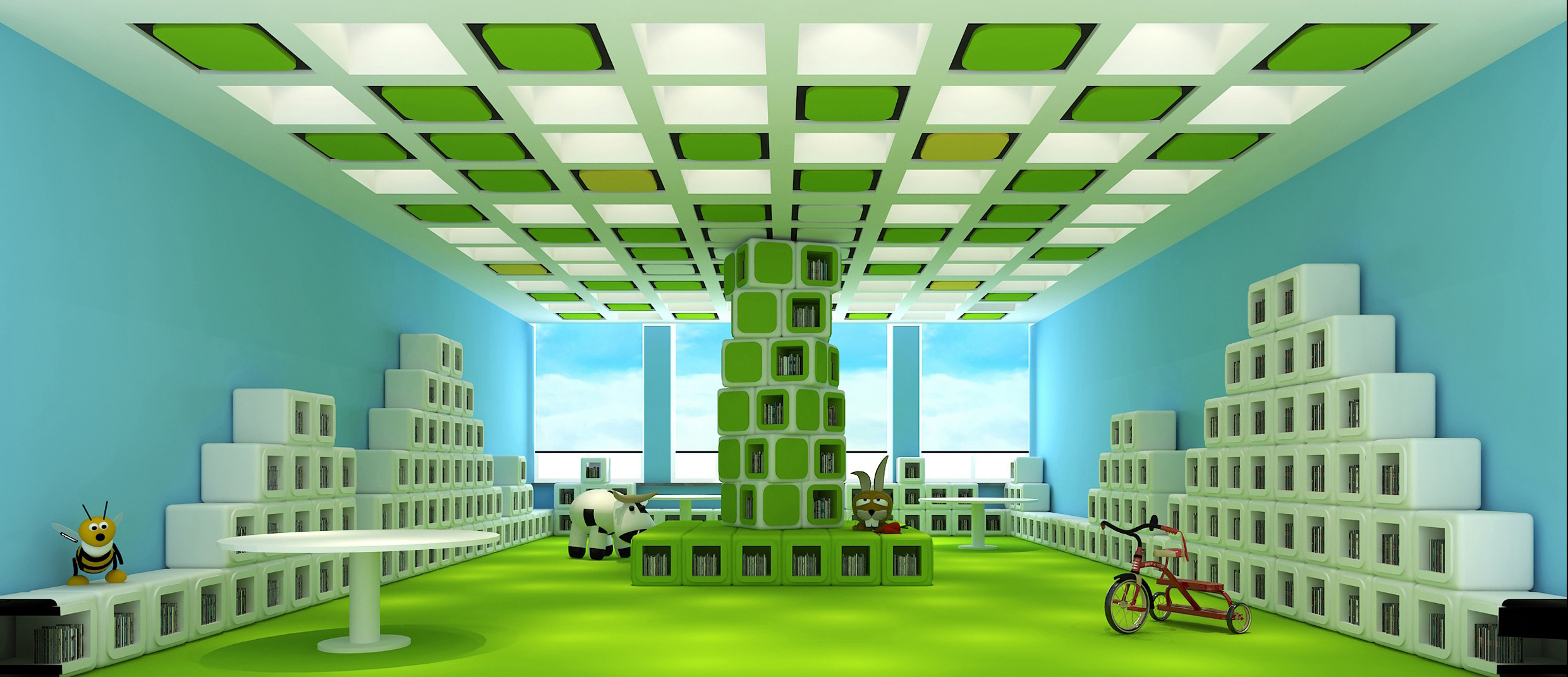 「早教機構(gòu)裝修效果圖」早教中心裝修設(shè)計效果圖