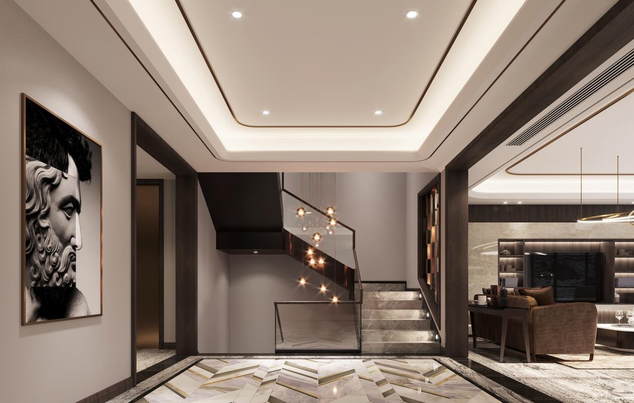 現(xiàn)代輕奢別墅裝修設計效果圖